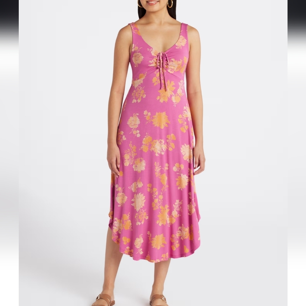 Z Supply Pink and Yellow Floral Dress